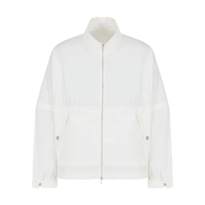 Emporio Armani FW23 Solid Color Zip Jacket Warm White 6R1BZ0-1NAVZ-0101