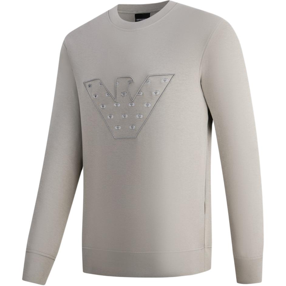 Emporio Armani FW23 Solid Logo Embroidered Casual Sweatshirt Gray-Green 6R1ME7-1JHSZ-0643 圖 4
