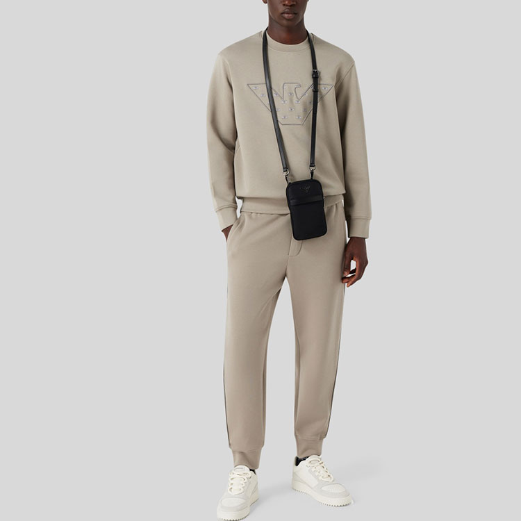 Emporio Armani FW23 Solid Logo Embroidered Casual Sweatshirt Gray-Green 6R1ME7-1JHSZ-0643 圖 5