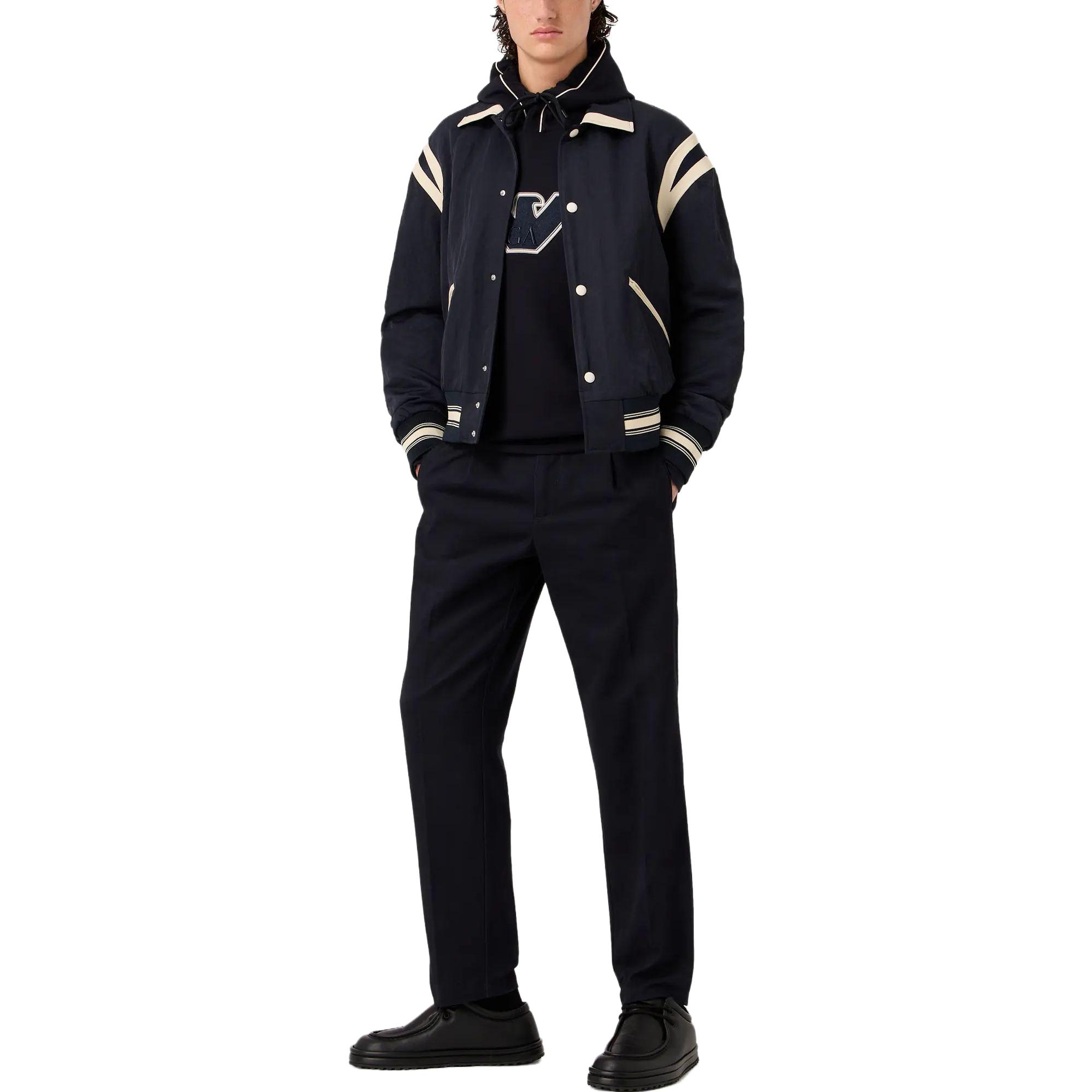 Purchase エンポリオアルマーニ FW23 ロゴ刺繍ドローストリングスウェットシャツ メンズ ネイビー 6R1ME5-1JHSZ-09Q5