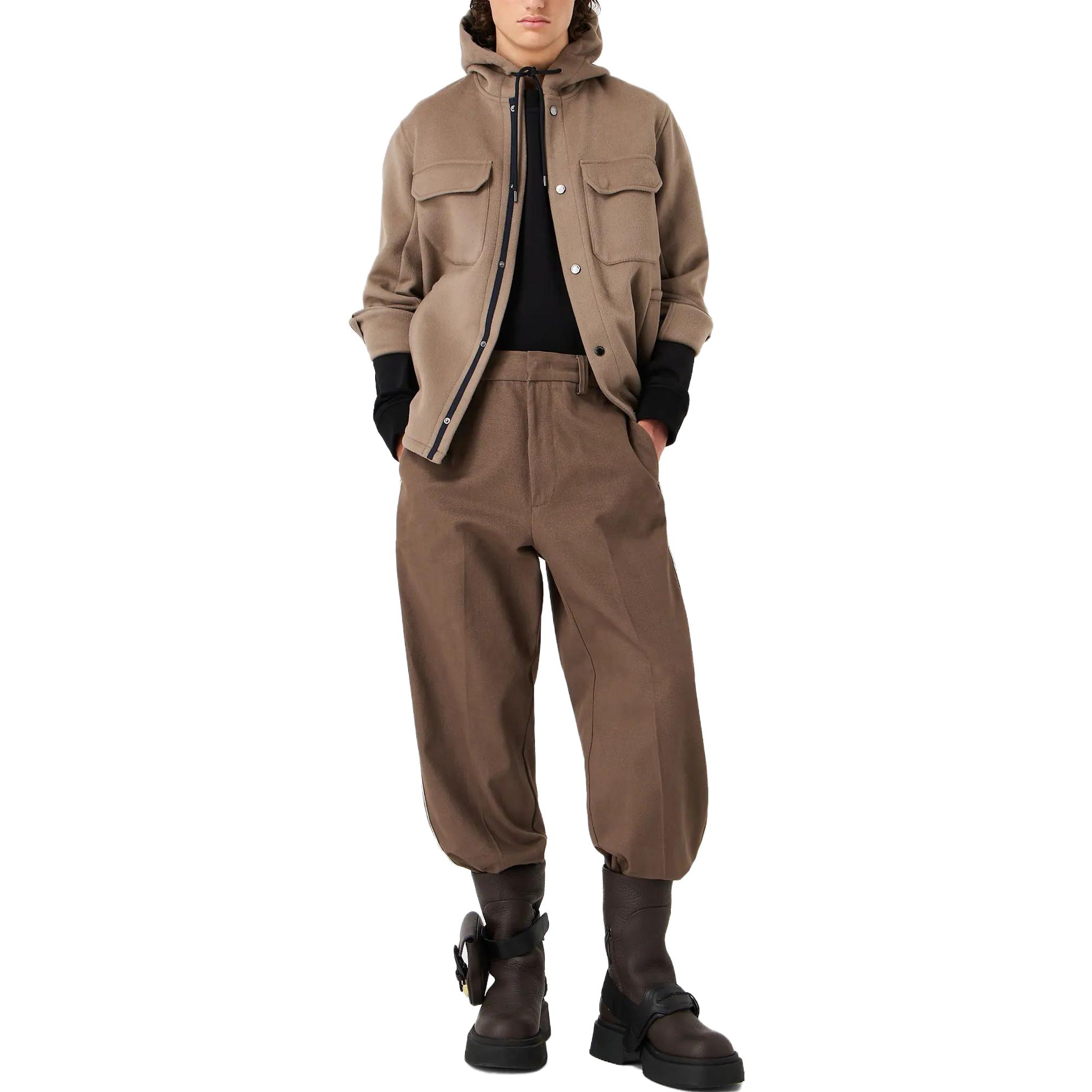 EMPORIO ARMANI FW23 Solid Logo Jacquard Ribbed Sweatshirt  Black 6R1MF2-1JHSZ-00A8 圖 5