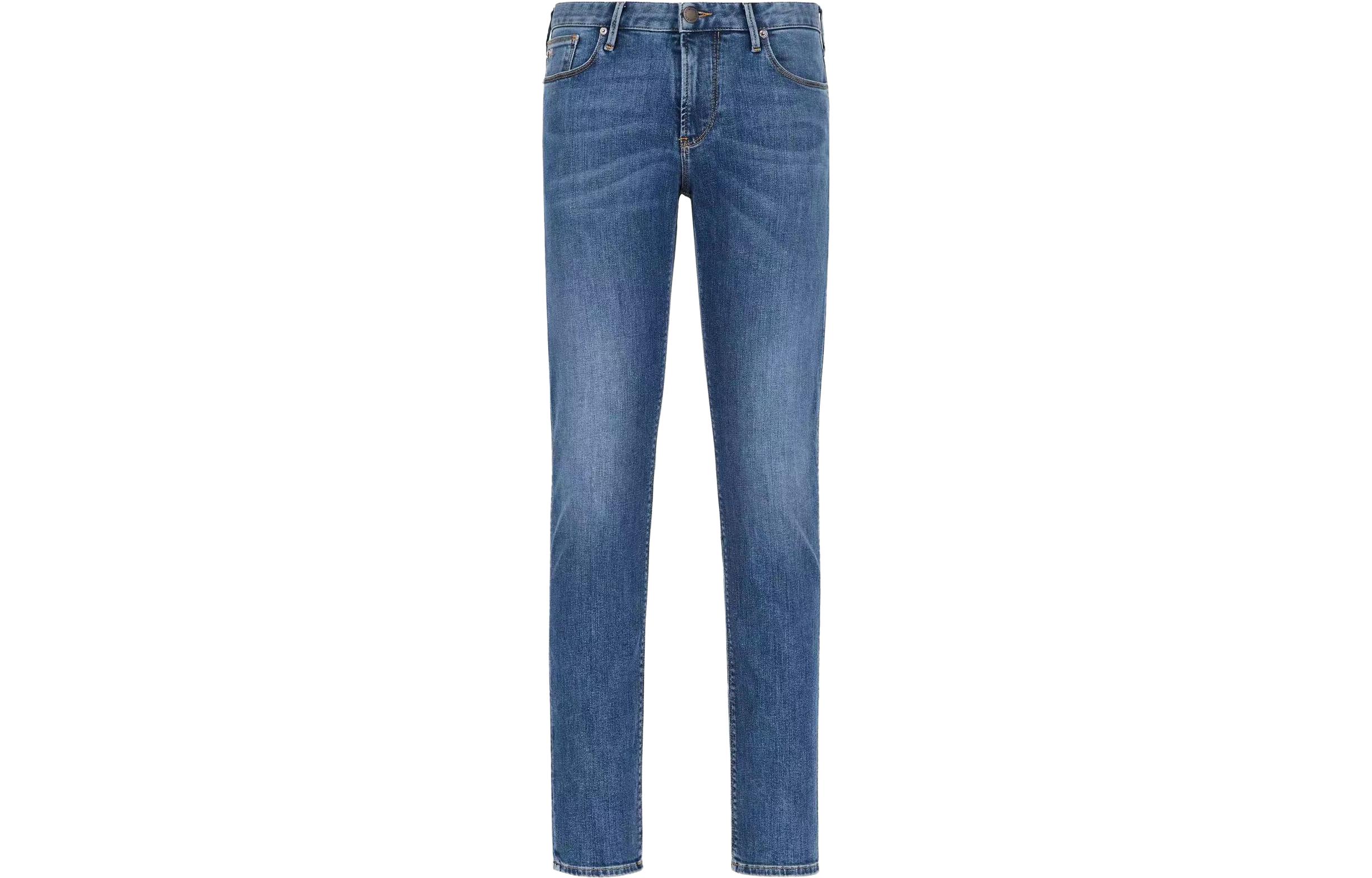 Order EMPORIO ARMANI FW23 Seluar Jeans Denim Kasual Lelaki Biru Zip-Washed 6R1J06-1DRHZ-0942