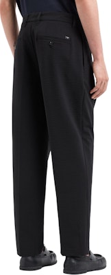 EMPORIO ARMANI FW24 黑色弹力褶皱拉链休闲裤 6D1PH9-1NSCZ-0999 Lookbook EMPORIO ARMANI FW24 黑色弹力褶皱拉链休闲裤 6D1PH9-1NSCZ-0999