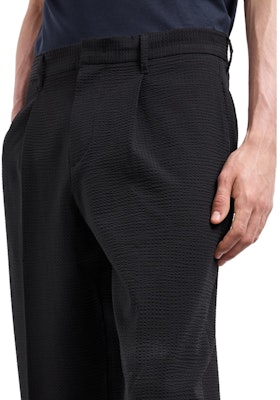 EMPORIO ARMANI FW24 黑色弹力褶皱拉链休闲裤 6D1PH9-1NSCZ-0999 Purchase EMPORIO ARMANI FW24 黑色弹力褶皱拉链休闲裤 6D1PH9-1NSCZ-0999