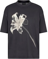 EMPORIO ARMANI FW24 Black Floral Print Crewneck T-Shirt. EM00146-0AF1001-7U8168 EMPORIO ARMANI FW24 Black Floral Print Crewneck T-Shirt. EM00146-0AF1001-7U8168