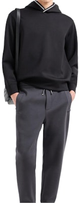 エンポリオアルマーニ FW24 ブラック ロゴ ストライプ ジャカードフーディー 6D1M99-1JRRZ-0999 Purchase エンポリオアルマーニ FW24 ブラック ロゴ ストライプ ジャカードフーディー 6D1M99-1JRRZ-0999