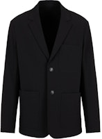 EMPORIO ARMANI FW24 Black Single-Breasted Crinkle Long Sleeve Blazer 6D1GA2-1NSCZ-0999 EMPORIO ARMANI FW24 Black Single-Breasted Crinkle Long Sleeve Blazer 6D1GA2-1NSCZ-0999