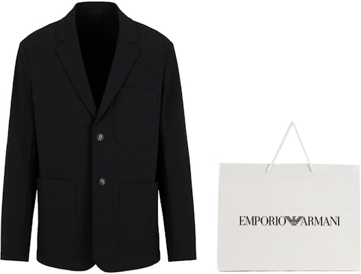 EMPORIO ARMANI FW24 黑色單排扣皺褶長袖西裝外套 6D1GA2-1NSCZ-0999 Lookbook EMPORIO ARMANI FW24 黑色單排扣皺褶長袖西裝外套 6D1GA2-1NSCZ-0999