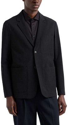 EMPORIO ARMANI FW24 黑色單排扣皺褶長袖西裝外套 6D1GA2-1NSCZ-0999 Shop EMPORIO ARMANI FW24 黑色單排扣皺褶長袖西裝外套 6D1GA2-1NSCZ-0999