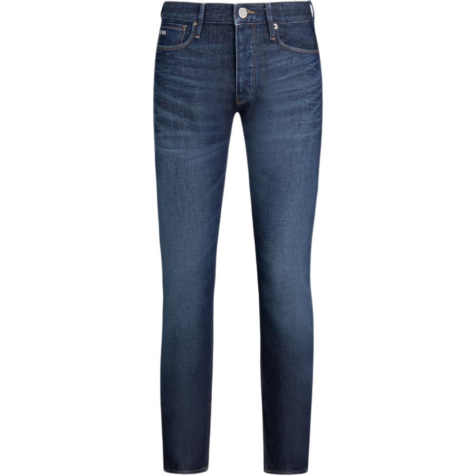 EMPORIO ARMANI FW24  Blue Mid-Rise Straight-Leg Logo Patch Jeans. 6D1J75-1D89Z-0941 圖 2