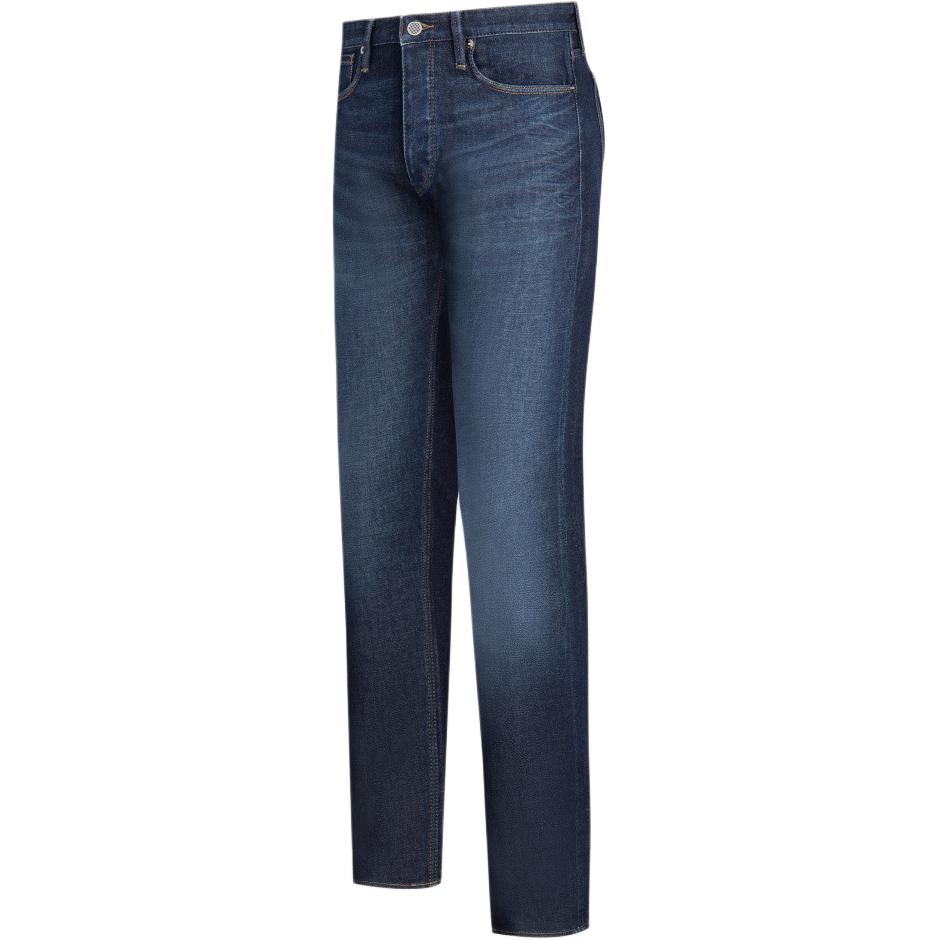 EMPORIO ARMANI FW24  Blue Mid-Rise Straight-Leg Logo Patch Jeans. 6D1J75-1D89Z-0941 圖 4
