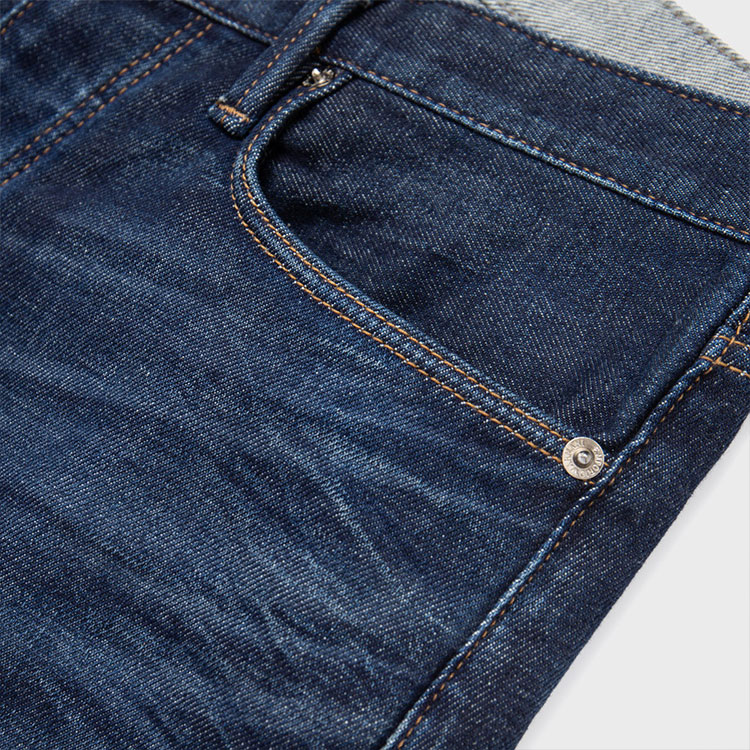 EMPORIO ARMANI FW24  Blue Mid-Rise Straight-Leg Logo Patch Jeans. 6D1J75-1D89Z-0941 圖 6