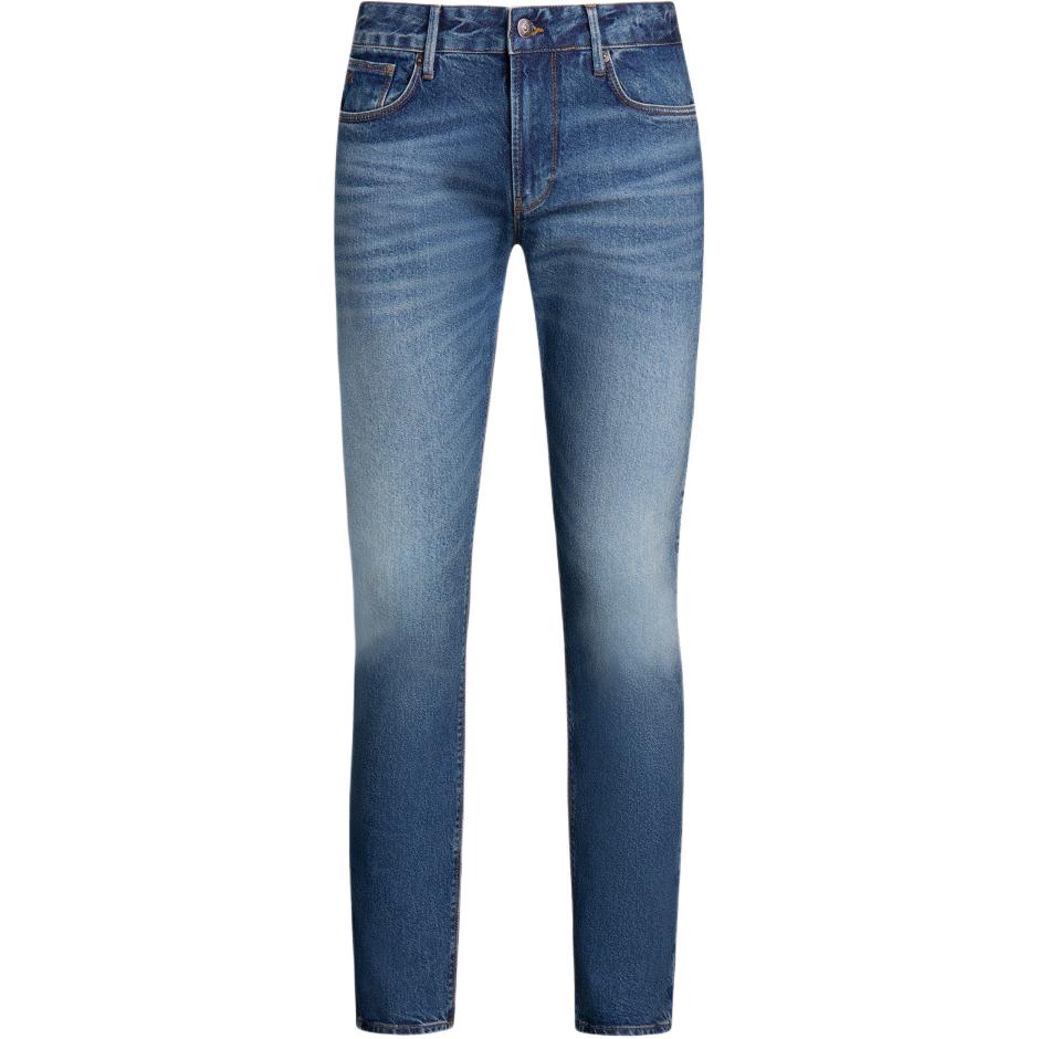 Emporio Armani FW24  Slim Fit Mid-Rise Logo Patch Jeans - Blue 6D1J06-1D67Z-0942