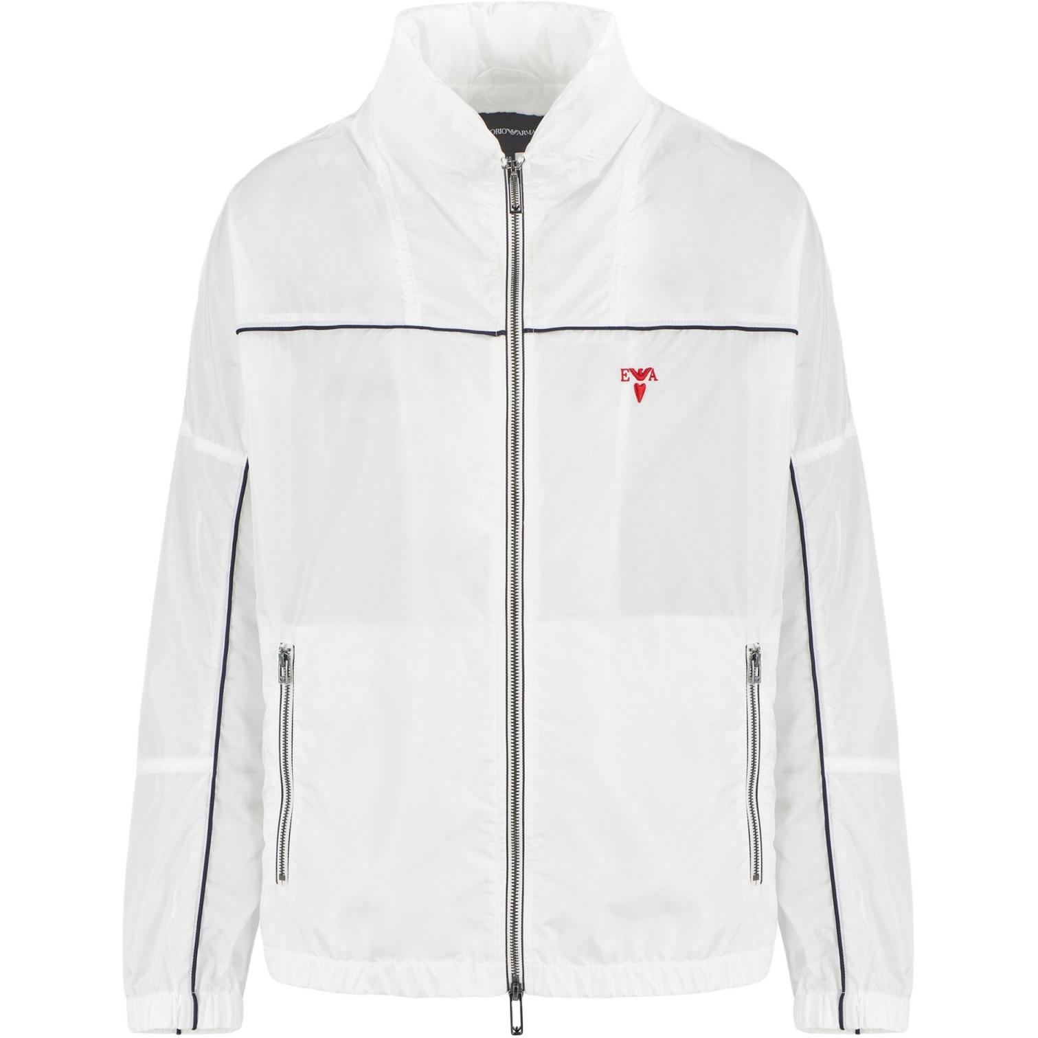 Emporio Armani FW24 Cream Hoodie Jacket with Heart Logo for Qixi Festival EM000176-AF10496-U0003