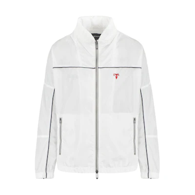 Emporio Armani FW24 Cream Hoodie Jacket with Heart Logo for Qixi Festival EM000176-AF10496-U0003