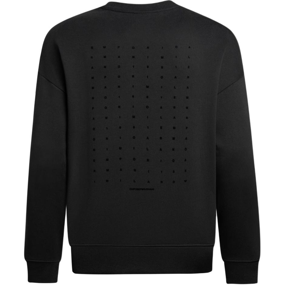 Emporio Armani FW24 Logo Print Crewneck Long Sleeve Sweatshirt Men Black 6D1M95-1JTAZ-0999 圖 3