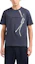 Shop Camiseta Emporio Armani FW24 Azul Marino con Logo Bordado de Manga Corta. 6D1T6U-1J7FZ-0935