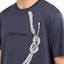 Details for Camiseta Emporio Armani FW24 Azul Marino con Logo Bordado de Manga Corta. 6D1T6U-1J7FZ-0935