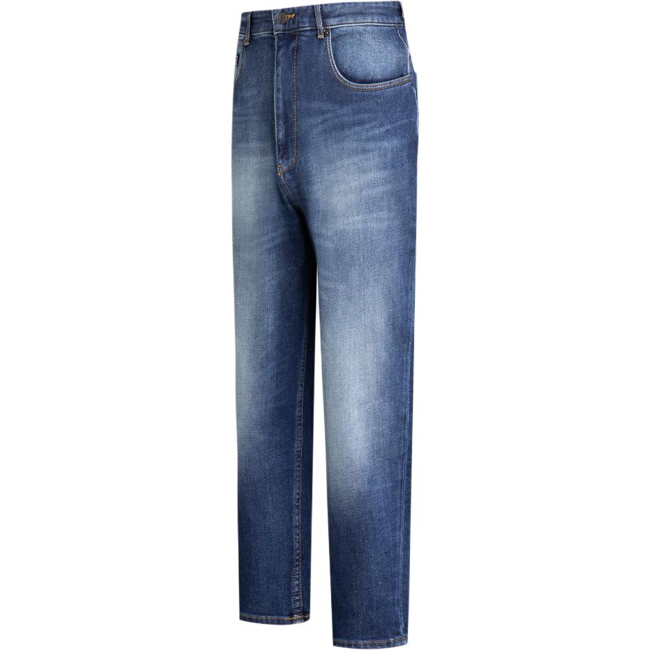 Shop Emporio Armani FW24 Jeans Biru Indigo Saku Zip Luntur 6R1J79-1D22Z-0942