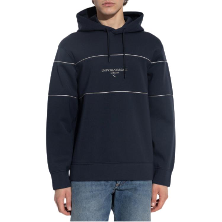 EMPORIO ARMANI FW25 Modal Hoodie Printed Sweatshirt for Men. EM002885-AF17545-UB118 圖 3
