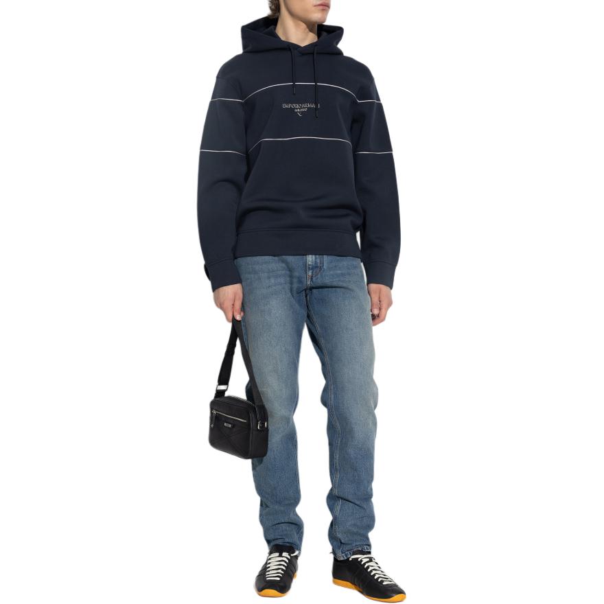 EMPORIO ARMANI FW25 Modal Hoodie Printed Sweatshirt for Men. EM002885-AF17545-UB118 圖 5