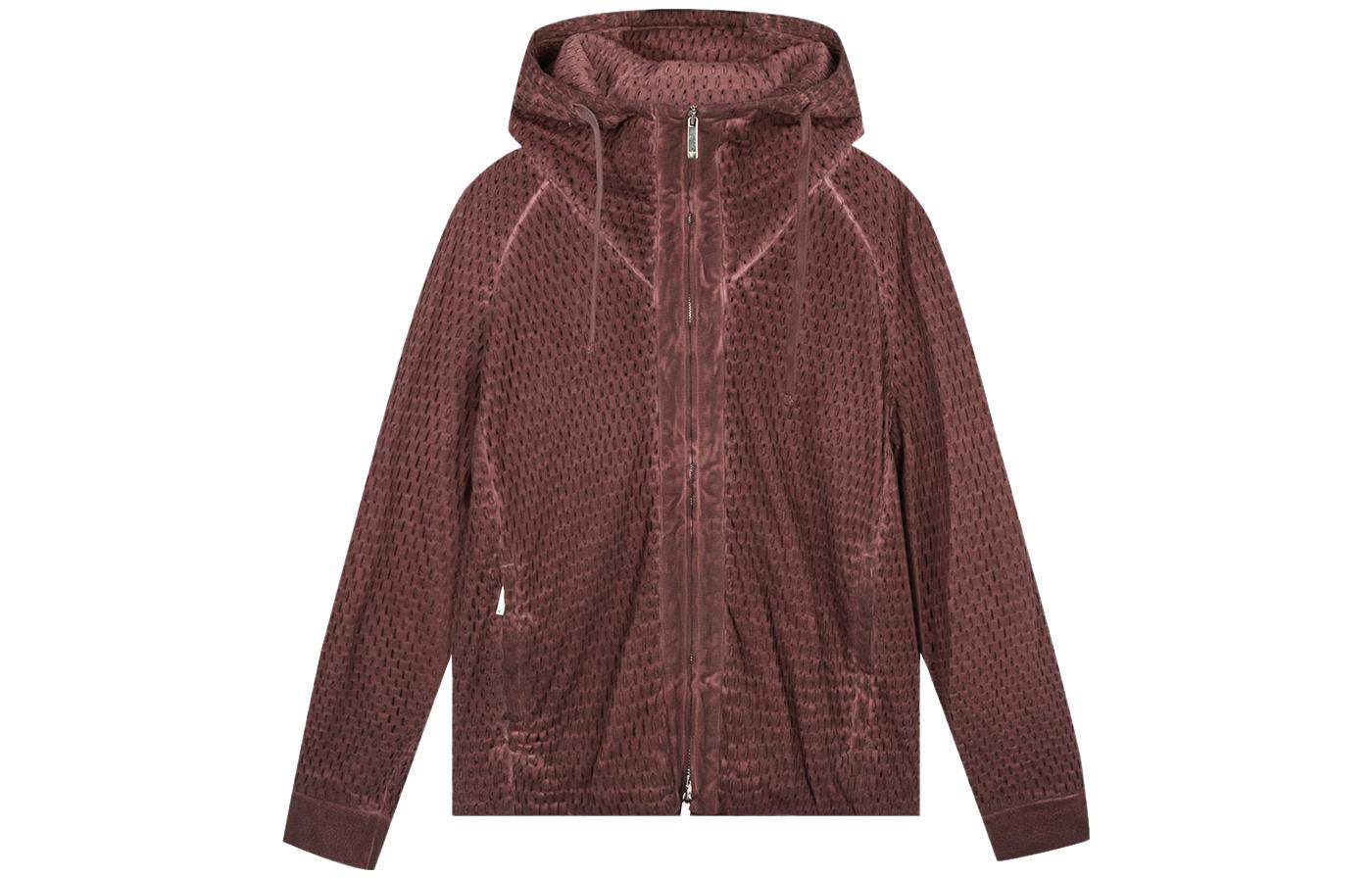 Emporio Armani Grapevine Purple Perforated Zip Hoodie Jacket 6G1B6P-1JG6Z-0334