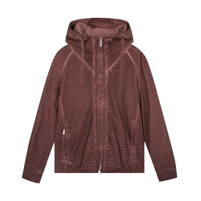 Emporio Armani Grapevine Purple Perforated Zip Hoodie Jacket 6G1B6P-1JG6Z-0334