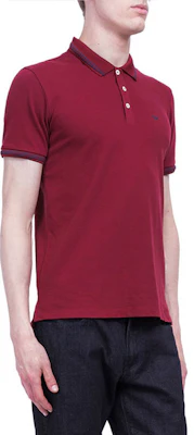 Emporio Armani 深紅色拼色圖案印花棉質POLO衫 8N1F30-1JPTZ-0393 Purchase Emporio Armani 深紅色拼色圖案印花棉質POLO衫 8N1F30-1JPTZ-0393