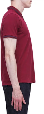 Emporio Armani 深紅色拼色圖案印花棉質POLO衫 8N1F30-1JPTZ-0393 Details for Emporio Armani 深紅色拼色圖案印花棉質POLO衫 8N1F30-1JPTZ-0393