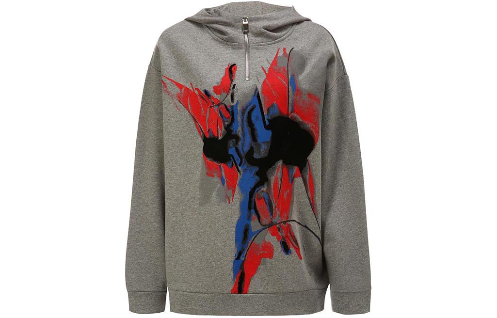 Emporio Armani Graphic Print Hoodie Grey 3H1M6Q-1JH6Z-0630