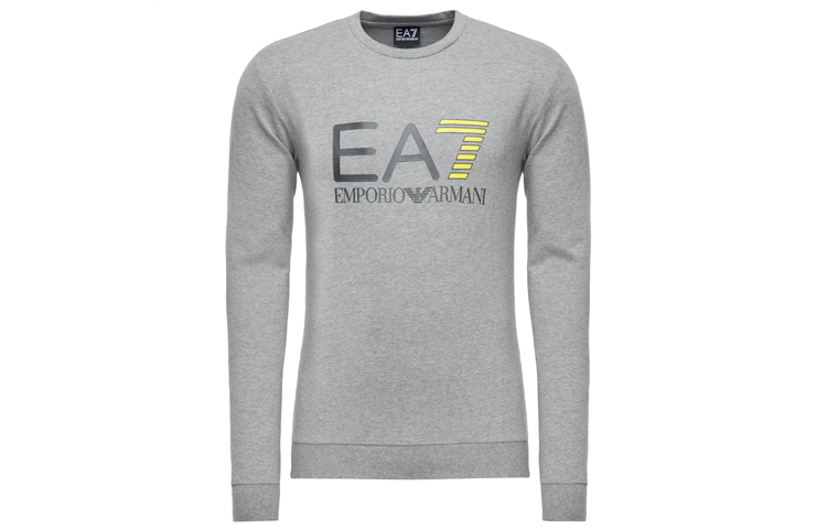 Emporio Armani Gray Logo Crewneck Long Sleeve Sweatshirt 3GPM13-PJ05Z-3905