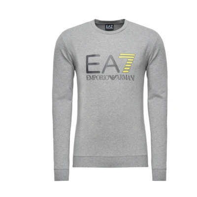 Emporio Armani Gray Logo Crewneck Long Sleeve Sweatshirt 3GPM13-PJ05Z-3905