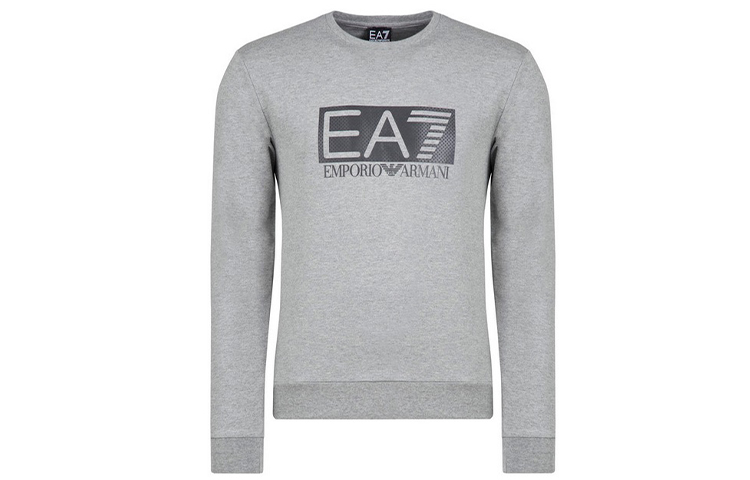 Emporio Armani Gray Logo Crewneck Long Sleeve Sweatshirt 3GPM60-PJ05Z-3905