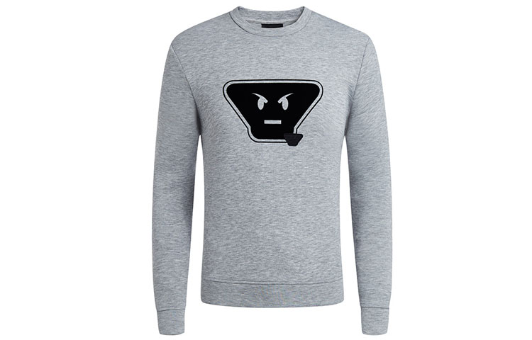 Emporio Armani Gray Printed Crewneck Long Sleeve Sweatshirt 6Z1MS0-1JTYZ-0630