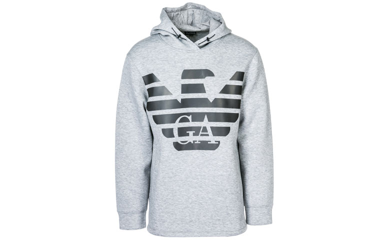 Emporio Armani Gray Sweatshirt with Bold Logo Design 3G1MR2-1JTYZ-0616