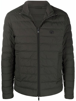 安普里奥·阿玛尼绿色羽绒夹克,带标志和拉链设计。 8N1BQ2-1NLRZ-0558 Buy 安普里奥·阿玛尼绿色羽绒夹克,带标志和拉链设计。 8N1BQ2-1NLRZ-0558