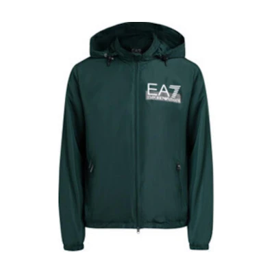 Emporio Armani Green Logo Print Zip-Up Hooded Jacket 6GPB31-PN28Z-1860