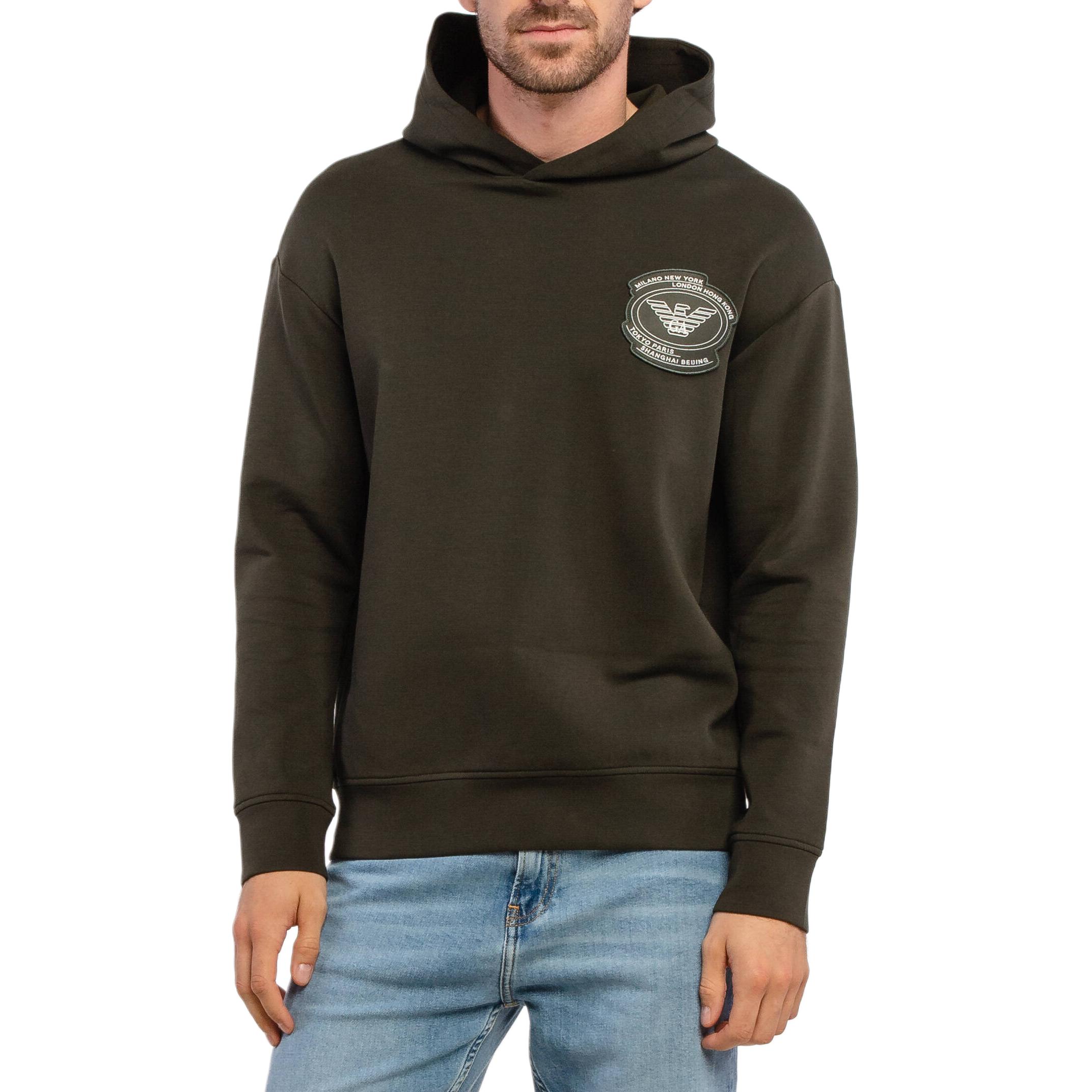 Emporio Armani Green Long Sleeve Sweatshirt with Chest Logo Print 6K1M72-1JHSZ-0558