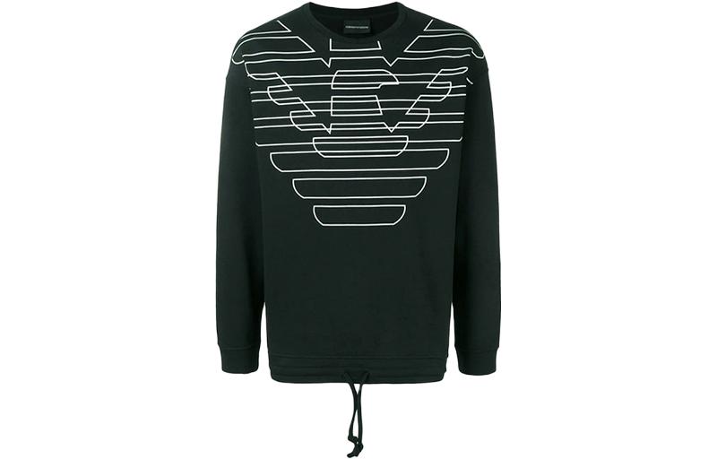 Emporio Armani Green Pattern Print Crewneck Sweatshirt 3G1ME6J36Z0537