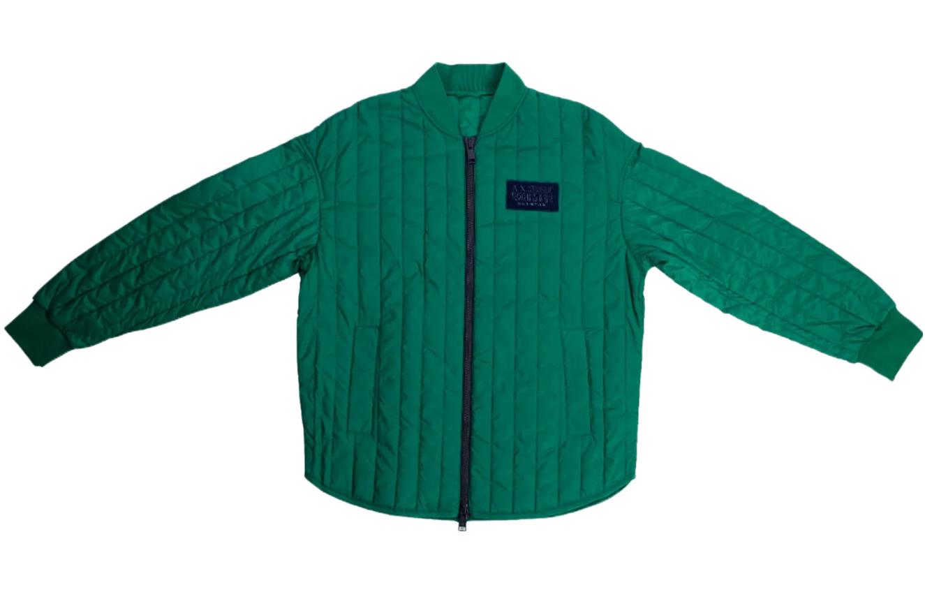 Emporio Armani Green Solid Zip-Up Bomber Jacket 6RZB11-ZNUQZ-1885