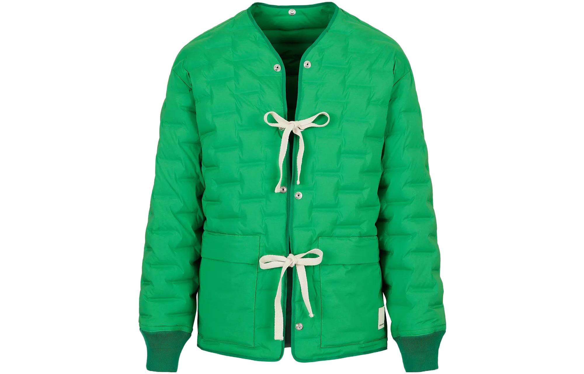 Emporio Armani Green Tie-Waist Pleated Down Jacket 3R1B9B1-NX8Z1-0538