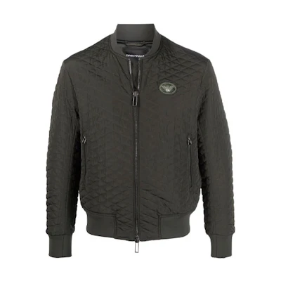 Emporio Armani Green Zip-Up Jacket with Logo Design 6K1B76-1NTRZ-0558