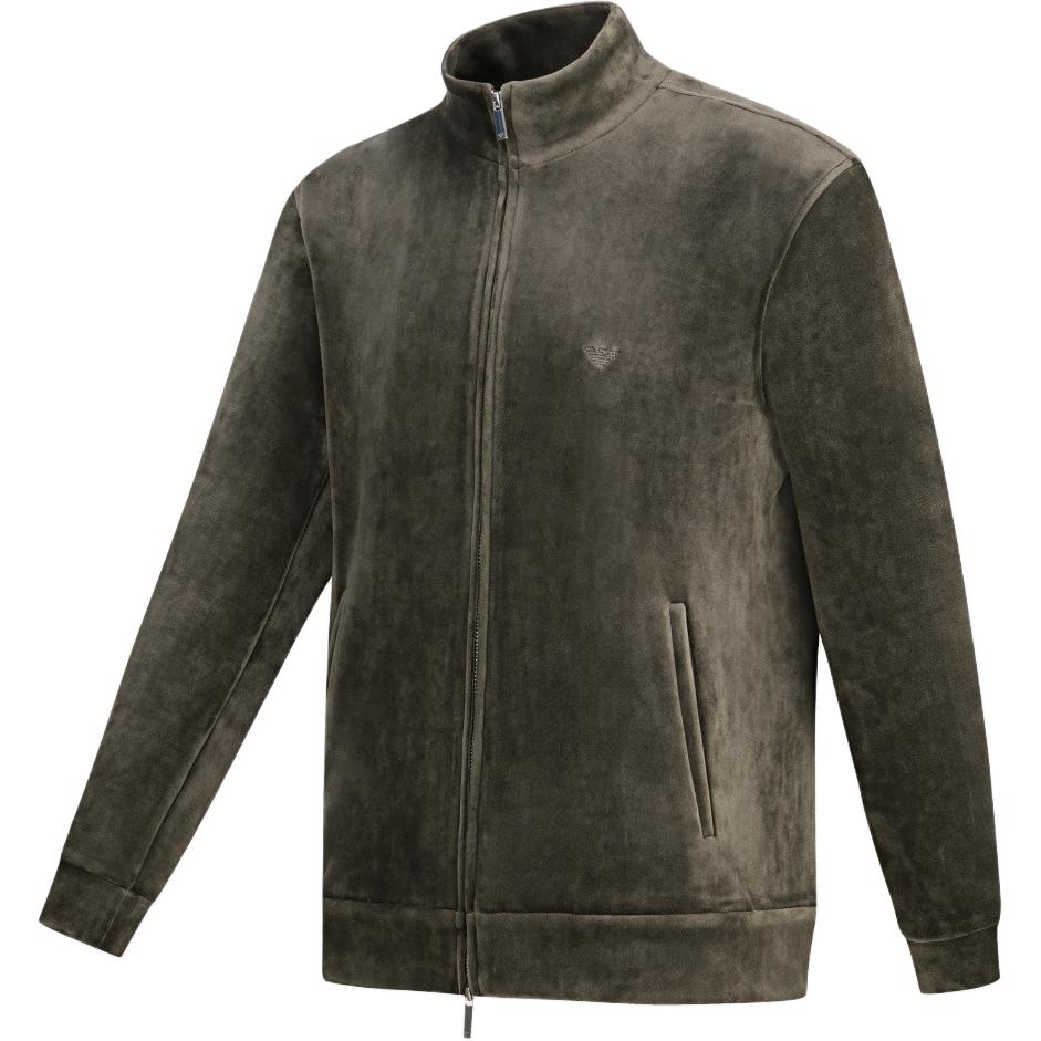 Shop Chaqueta Casual Verde con Cremallera y Cuello Alto Emporio Armani FW23 6R1B7P-1JA8Z-0599