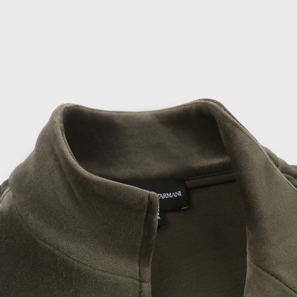 Sizing Chaqueta Casual Verde con Cremallera y Cuello Alto Emporio Armani FW23 6R1B7P-1JA8Z-0599