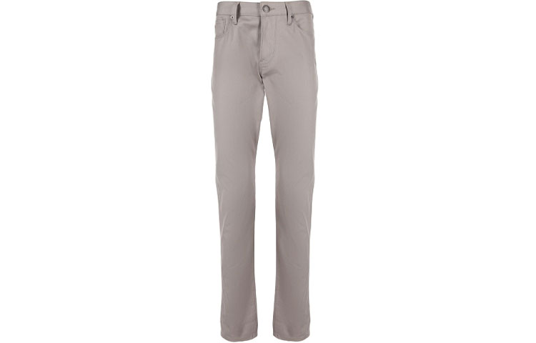 Emporio Armani Grey Beige Mid-Rise Straight Fit Casual Pants. 8N1J06-1NJ9Z-0144