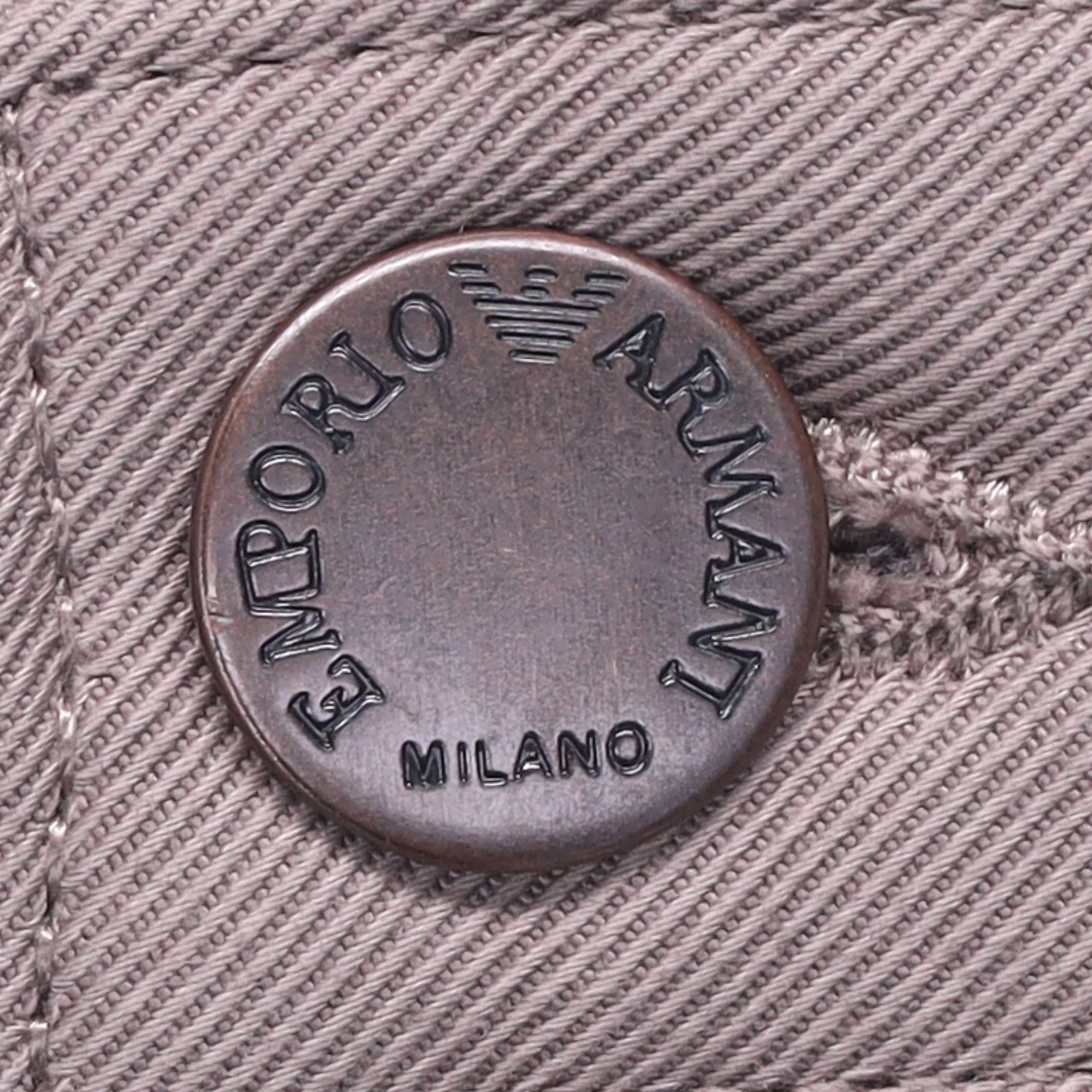 Sizing 安普里奥·阿玛尼灰米色中腰直筒休闲裤. 8N1J06-1NJ9Z-0144