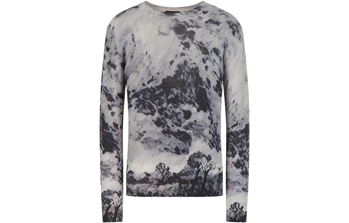Emporio Armani Grey Cashmere Digital Print Sweatshirt 6K1MY51MF5Z1F907 圖 2