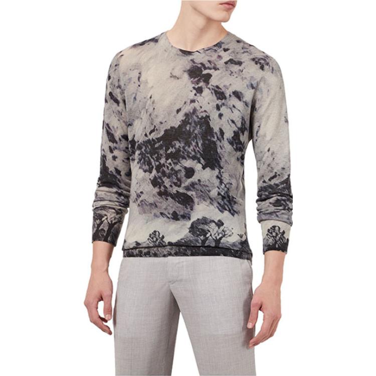 Emporio Armani Grey Cashmere Digital Print Sweatshirt 6K1MY51MF5Z1F907 圖 3