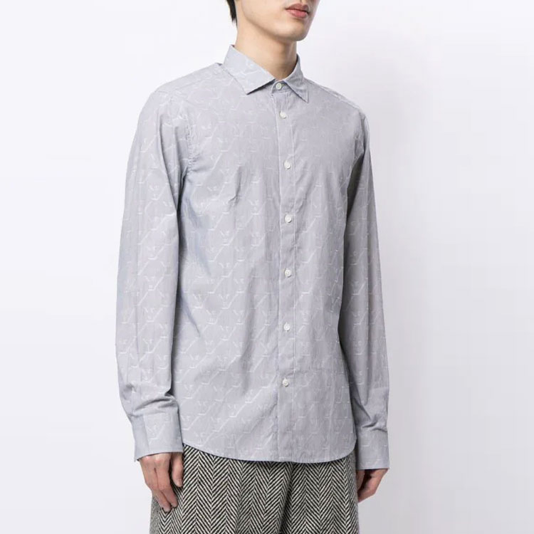 Purchase EMPORIO ARMANI Baju Polo Lengan Panjang Kelabu Kapas Lelaki 6H1CA4-1NXXZ-F965