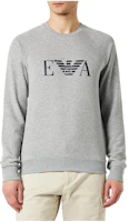 Emporio Armani Grey Crewneck Sweatshirt with Logo Print Long Sleeves 111062-3R571-00948 Emporio Armani Grey Crewneck Sweatshirt with Logo Print Long Sleeves 111062-3R571-00948
